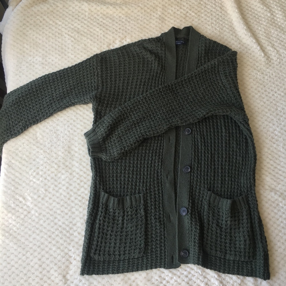 American eagle army green sweater